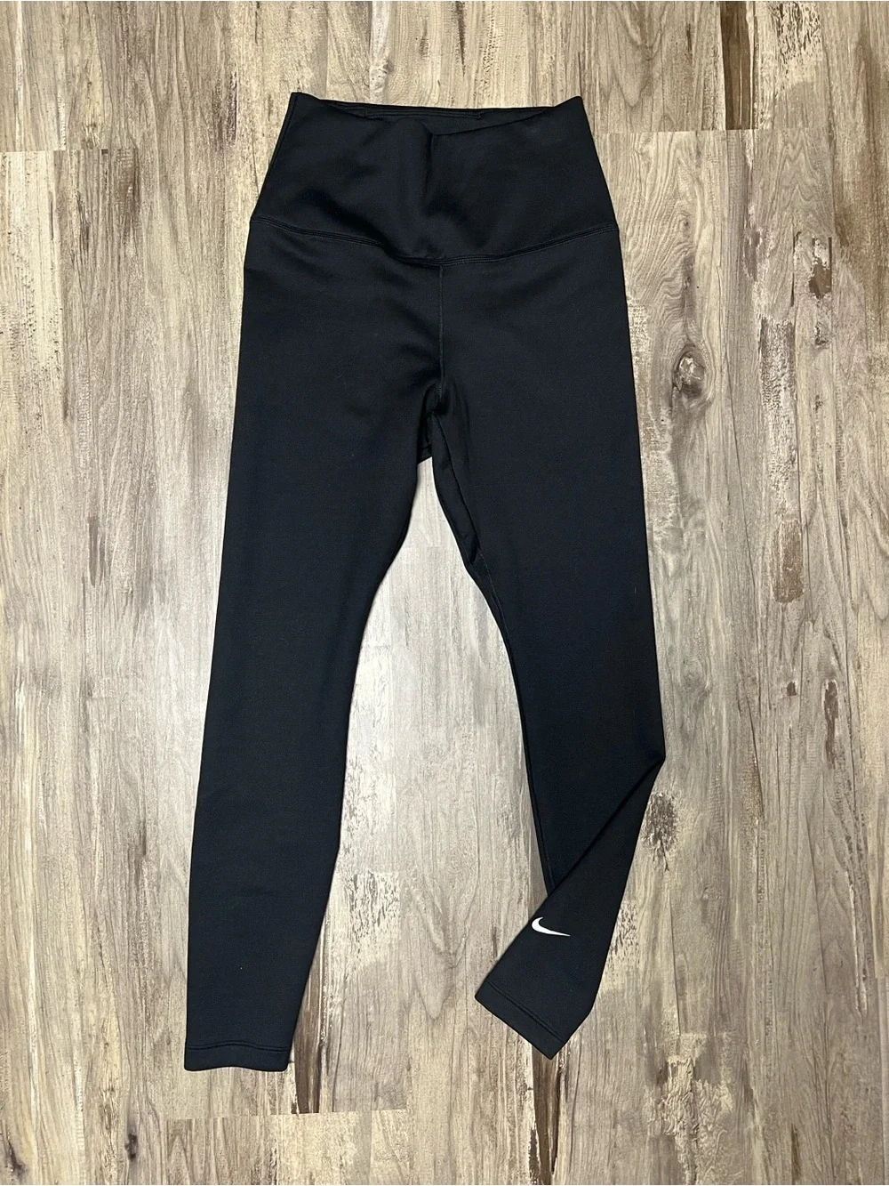 Nike One Therma-FIT Black High-Waisted Fleece Workout Leggings Tights Women's S